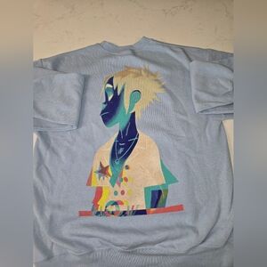 Gorillaz G-foot 2-D Light Blue sweatshirt size large